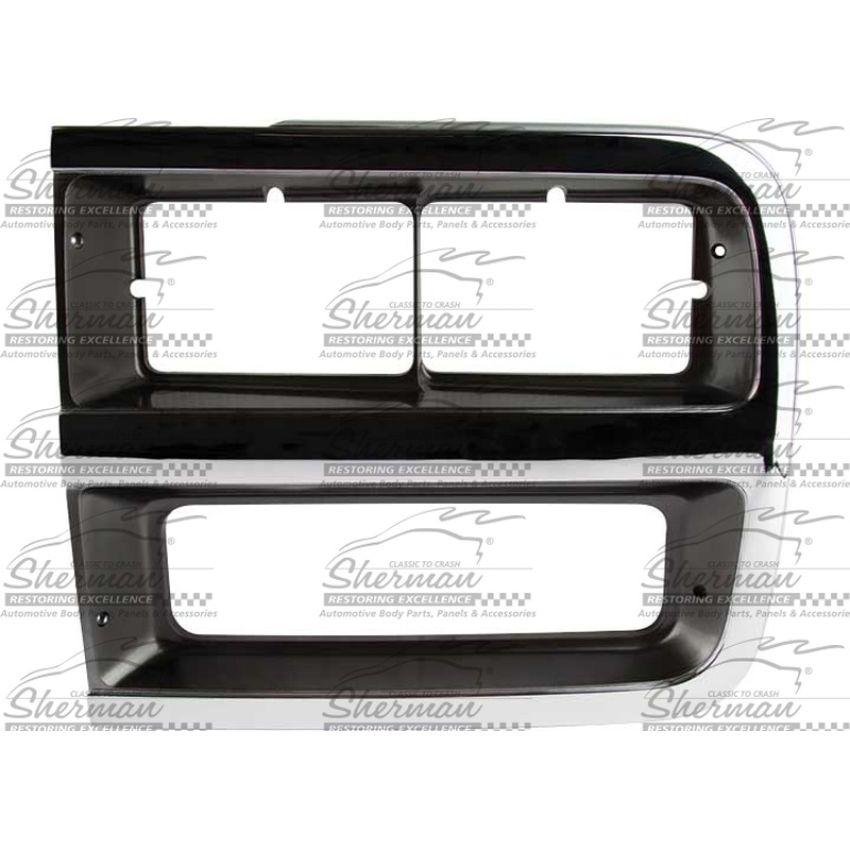 LH HEADLAMP DOOR CHR/DK ARG W/ DUAL RECT HEADLAMP CHEVY VAN 92-96