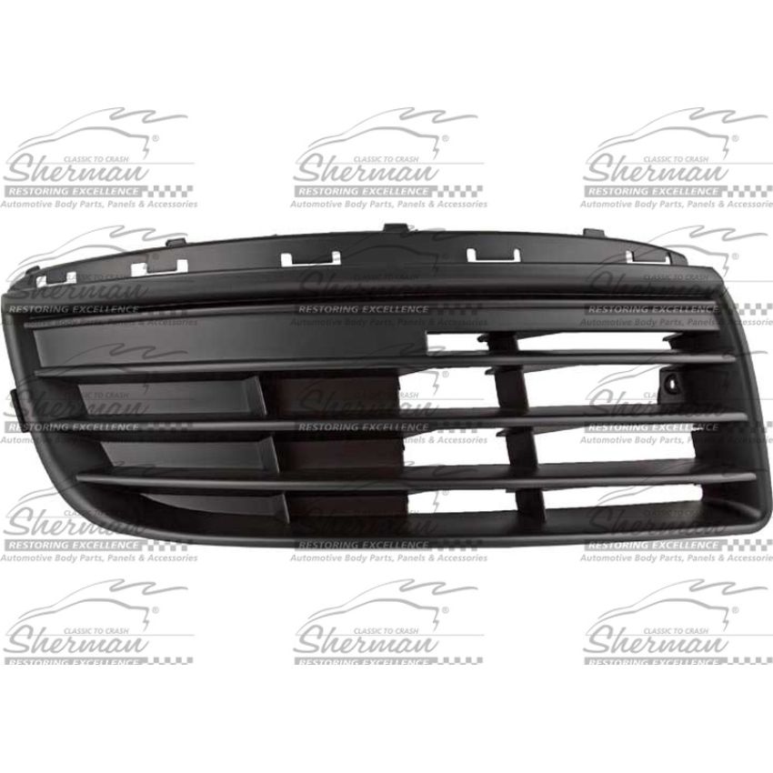 RH FRONT BUMPER OUTER GRILLE MAT BLK W/O FOG LAMP HOLE JETTA SDN GEN5 05-10