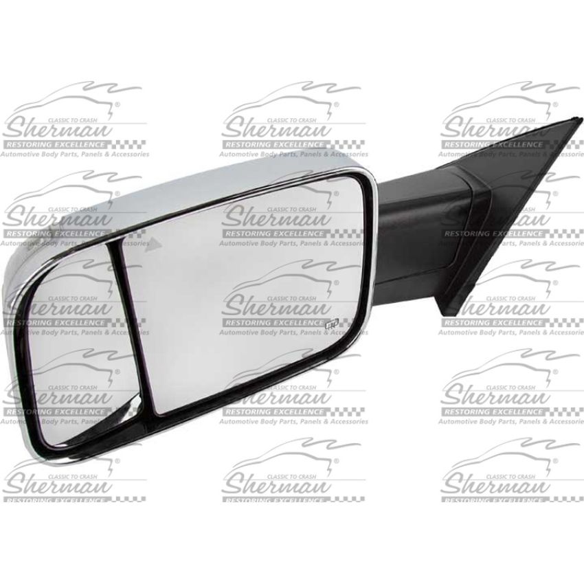 LH MIRROR OTR REAR VIEW W/TOWING PKG; W/BLIND SPOT DETECTION; CHROME TRIM RAM 1500 19-20