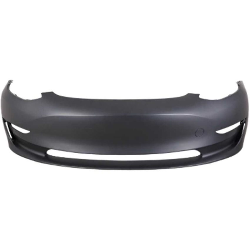 FRONT BUMPER COVER W/O PARK ASSIST; PRIME TESLA 3 17-23