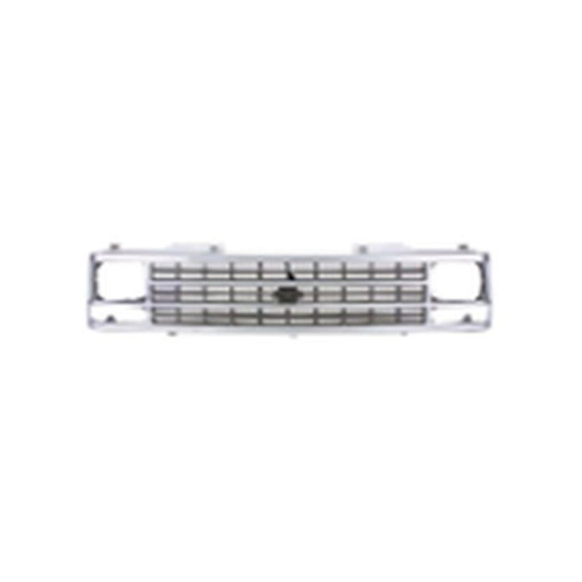 GRILLE SIL/DK ARG W/ SINGLE SEALED BEAM TYPE HEADLAMP CHEVY C/K P/U 88-93; SUBURBAN 92-93