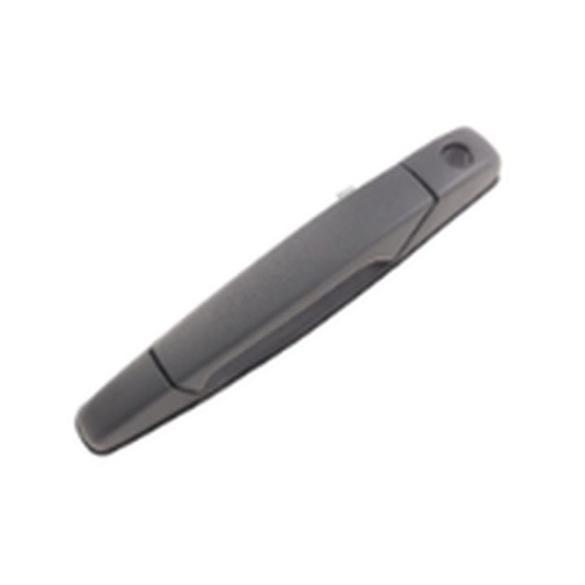 LH FRT DOOR HANDLE OUTER W/KEY HOLE; BLACK; TEXTURED; PLASTIC CHEVROLET AVALANCHE/SUBURBAN 07-13