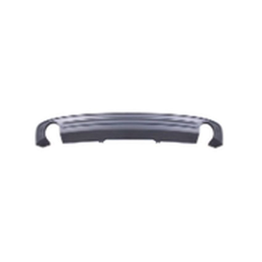 CAPA RR BUMPER VALANCE PANEL W/S-LINE PKG; SINGLE PIPE; LH/RH; MATTE BLACK AUDI A4 2017-2018
