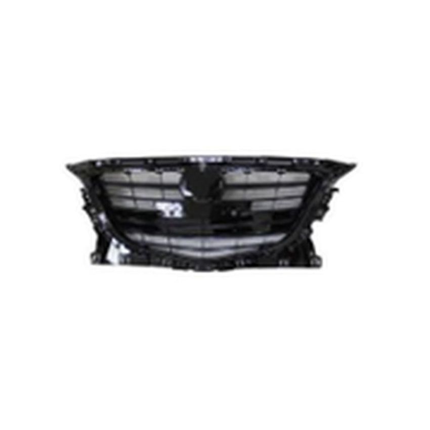 GRILLE ASSY JAPAN BUILT; W/O COLLISION WARNING; GLOSS BLACK MAZDA 3 14-16