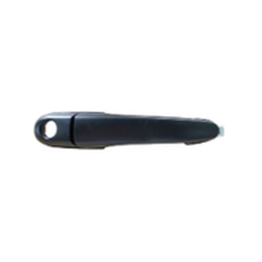 LH FT DOOR HANDLE OUTER W/O KEYLESS ENTRY; BLACK; TUCSON 05-09