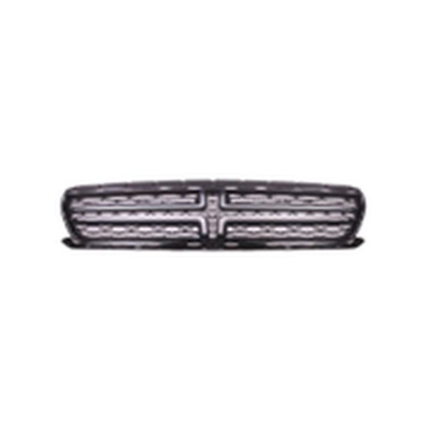 GRILLE ASSY W/O HOOD SCOOP; W/CHROME; GLOSS BLACK DODGE CHARGER 15-C