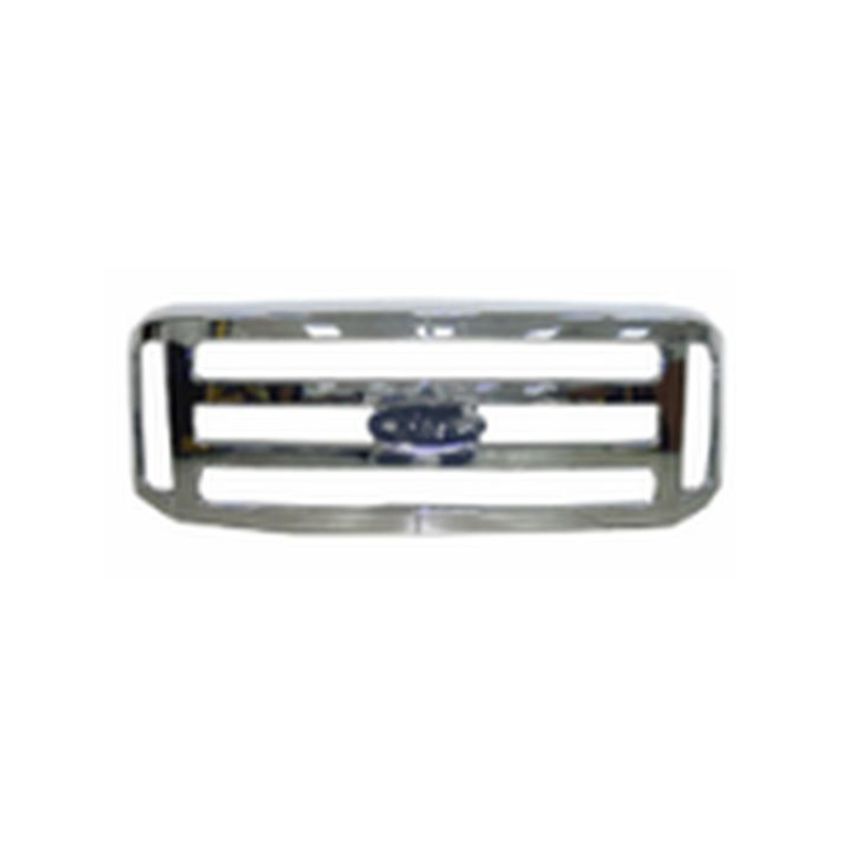 GRILLE CHR/GRY FORD F-SERIES SUPER DUTY XLT/LARIAT 05-07; EXCURSION 05