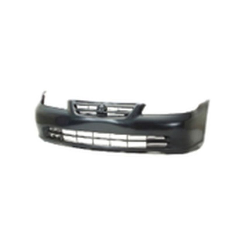 FRONT BUMPER COVER; MATTE BLACK PREFINISHED HONDA ACCORD 4DR SDN 01-02
