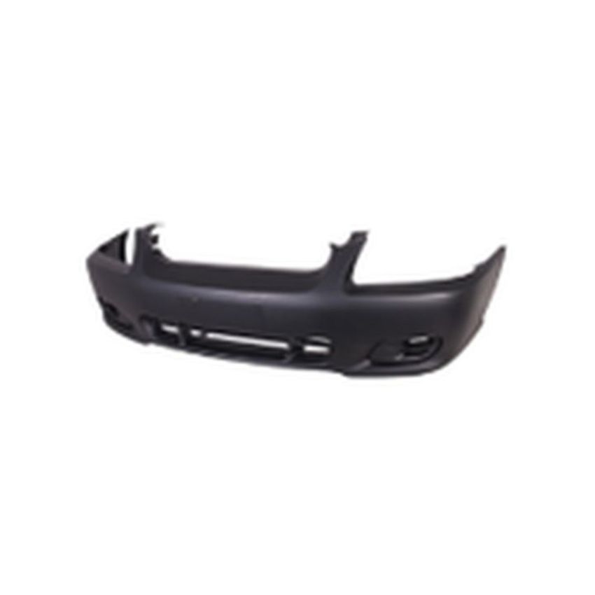 FRONT BUMPER COVER 4DR SEDAN; W/O FOG LAMPS; MATTE-BLACK HYUNDAI ACCENT 00-02