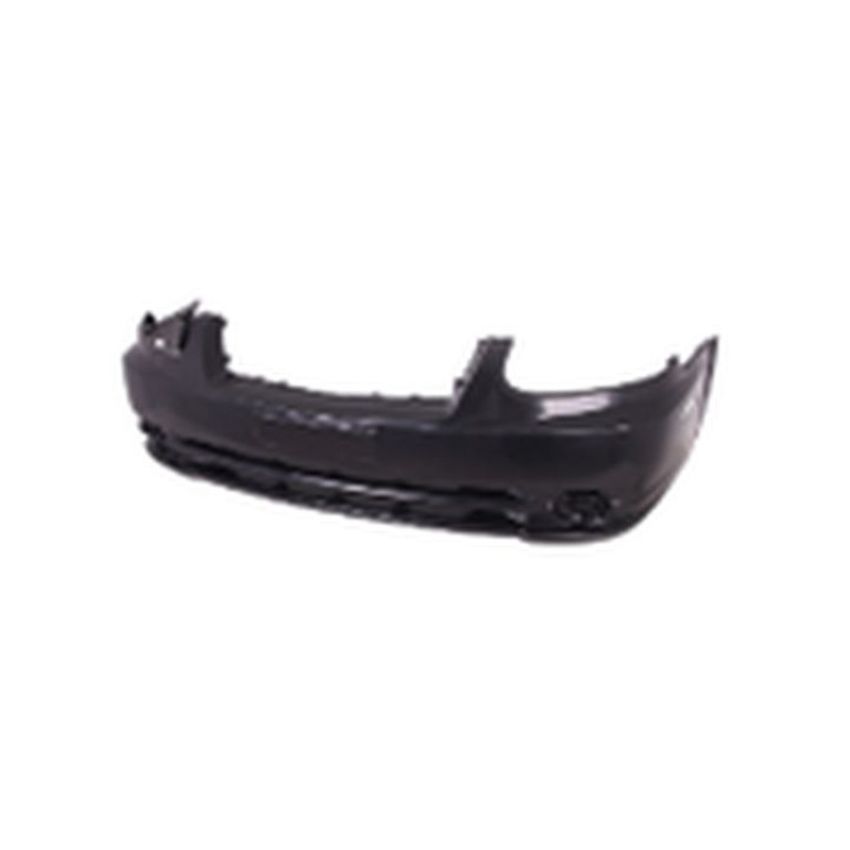 FRONT BUMPER COVER W/O FOG LAMPS; MATTE-BLACK HYUNDAI ACCENT 03-05