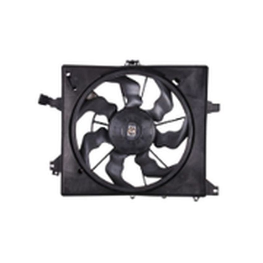 RADIATOR COOLING FAN ASSY 1.6L; TO 1-22-16; W/O CONTROL MODULE; MOTOR/BLADE/SHRO