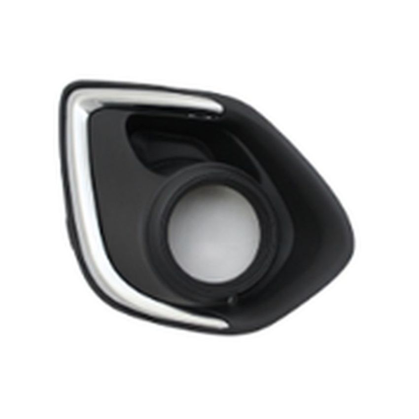 RH FRONT BUMPER INSERT FOG LAMP BEZEL; CHROME MITSUBISHI OUTLANDER SPORT/RVR 13-15
