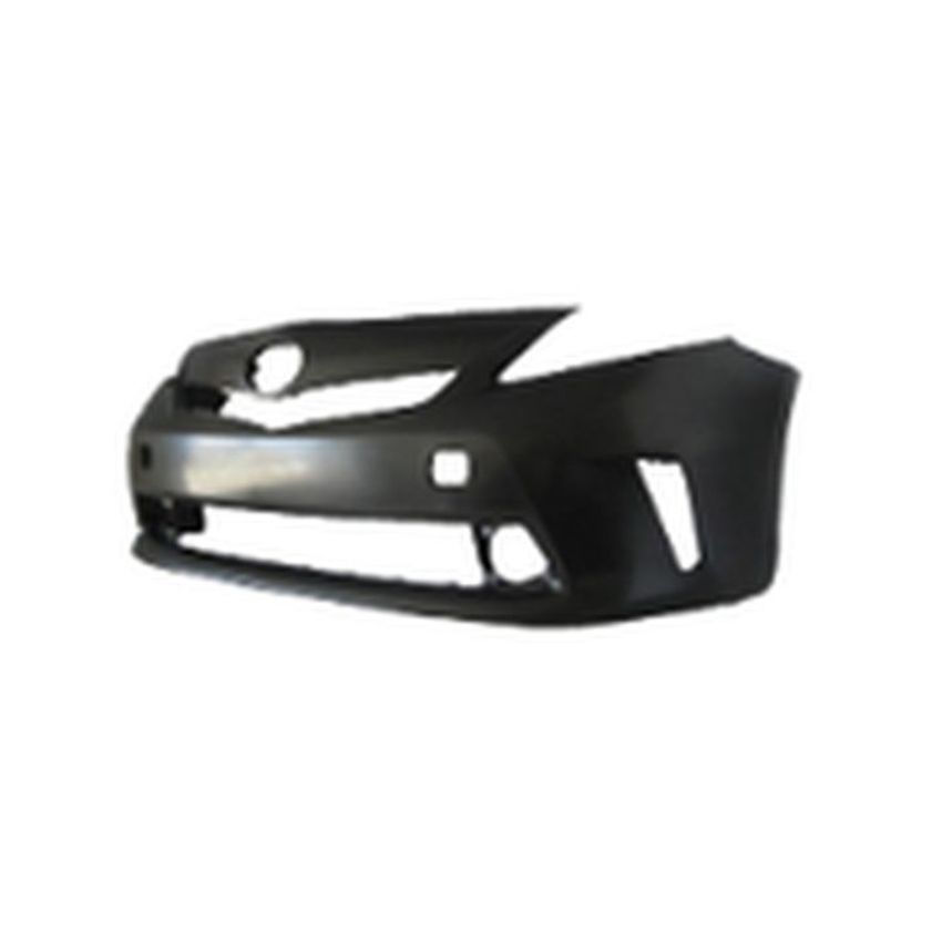 FRONT BUMPER COVER; HALOGEN H/LAMPS; W/O PRE-COLLISION SYSTEM; PRIME; PRIUS V 12-14
