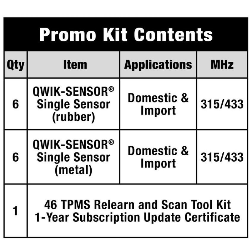 Standard Ignition TPM9016 Promotional Kit