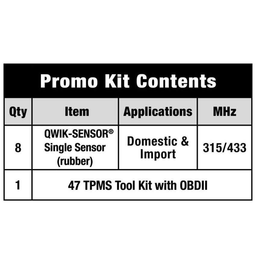 Standard Ignition TPM9018R Promotional Kit