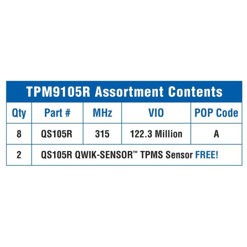 Standard Ignition TPM9105R Tire Pressure Monitoring System Sensor Service Kit