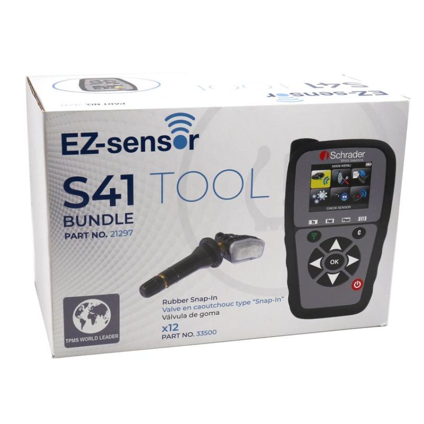 SCHRADER VALVES 21297 S41 TPMS Programming & Scan Tool with 12 Schrader Ez-Sensors