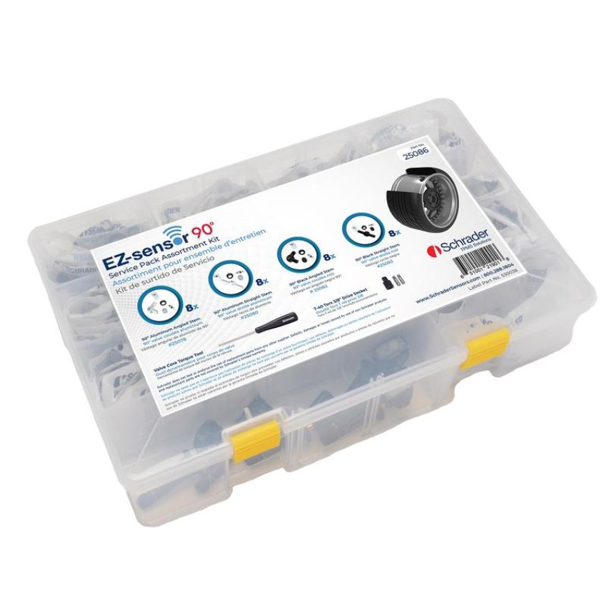 SCHRADER VALVES 25086 90 Degree EZ-sensor Service Pk Assortment
