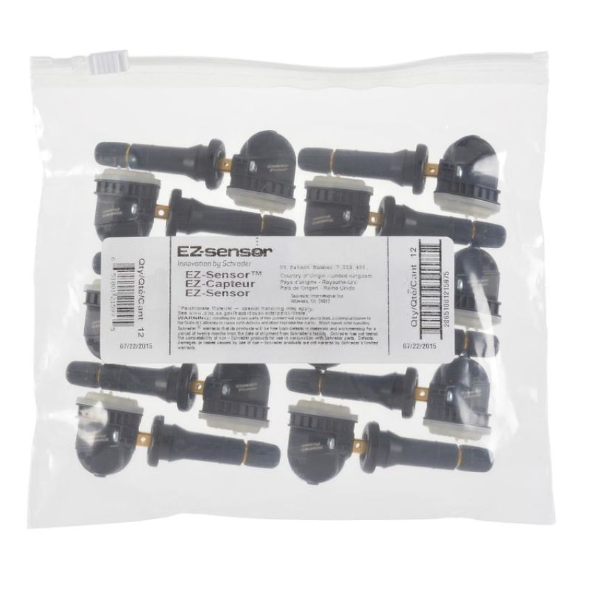 SCHRADER VALVES 33500B Programmable EZ-sensor - Snap-In - 12 Pk Pack of 12