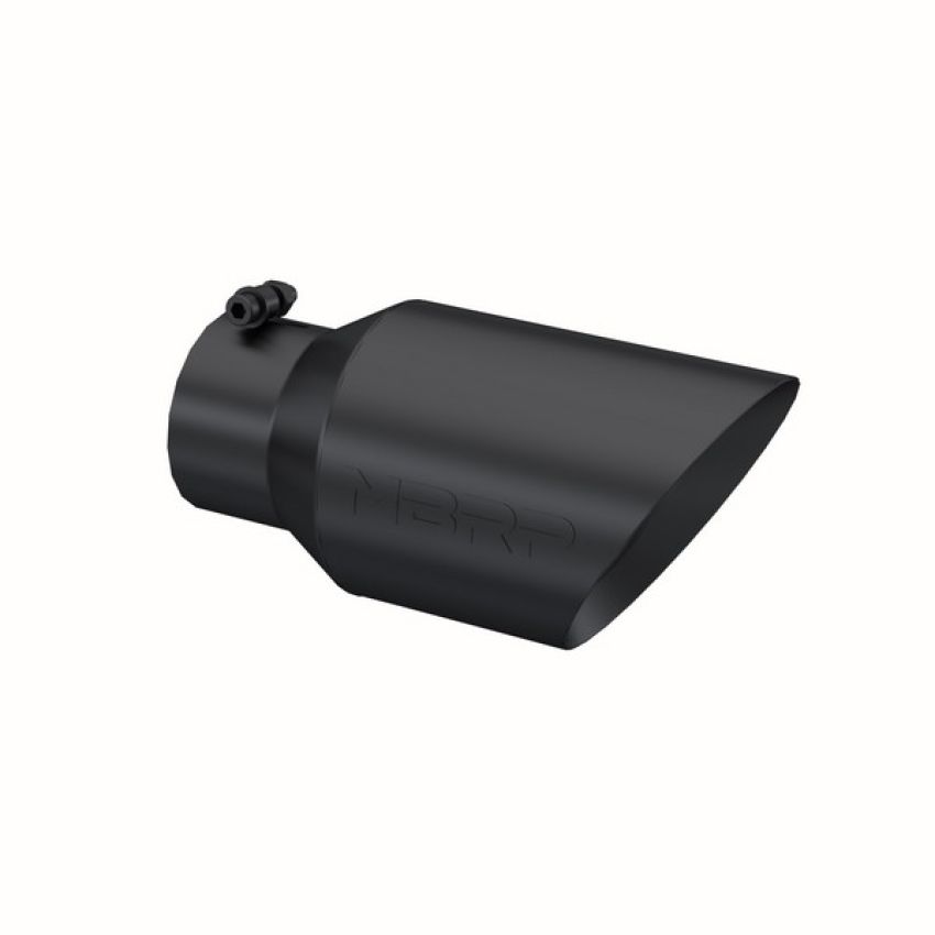 MBRP Exhaust T5072BLK Tip; 6in. O.D. Dual Wall Angled 4in. inlet 12in. Length. BLK.