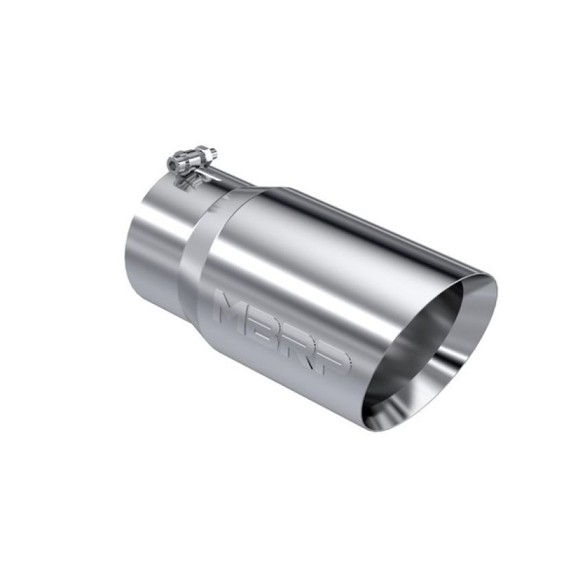 MBRP Exhaust T5074 Tip; 6in. O.D. Dual Wall Angled 5in. inlet 12in. length; T304.