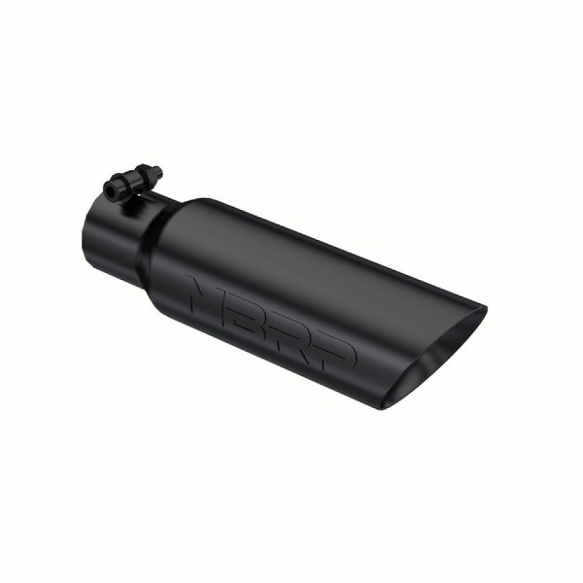 MBRP Exhaust T5106BLK Tip; 3in. O.D. Dual Wall Angled 2in. inlet 12in. Length; BLK