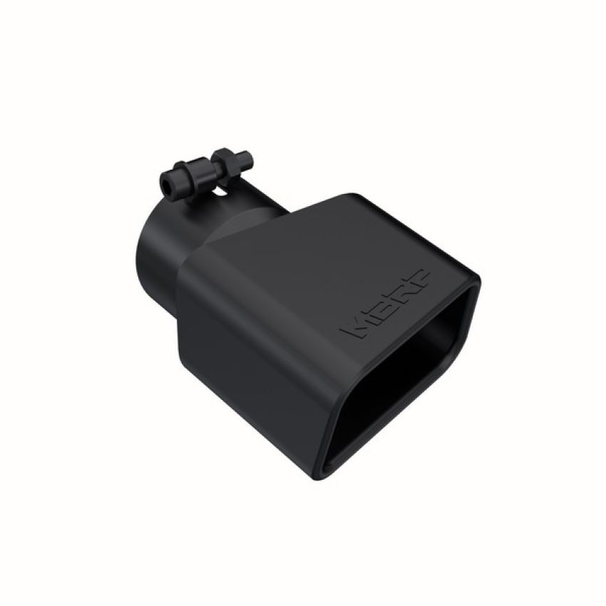 MBRP Exhaust T5120BLK Tip; 4 in. x 3in.; Rectangle; Angled Cut; BLK