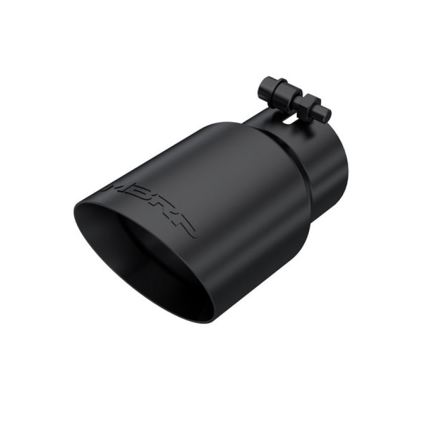 MBRP Exhaust T5122BLK Tip; 4in. O.D.; Dual Wall Angled; 3in. inlet; 8in. Length.