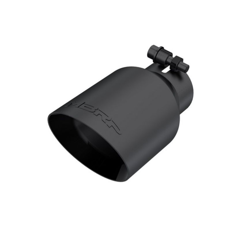 MBRP Exhaust T5123BLK Tip; 4in. O.D.; Dual Wall Angled; 2in. inlet; 8in. length; BLK.