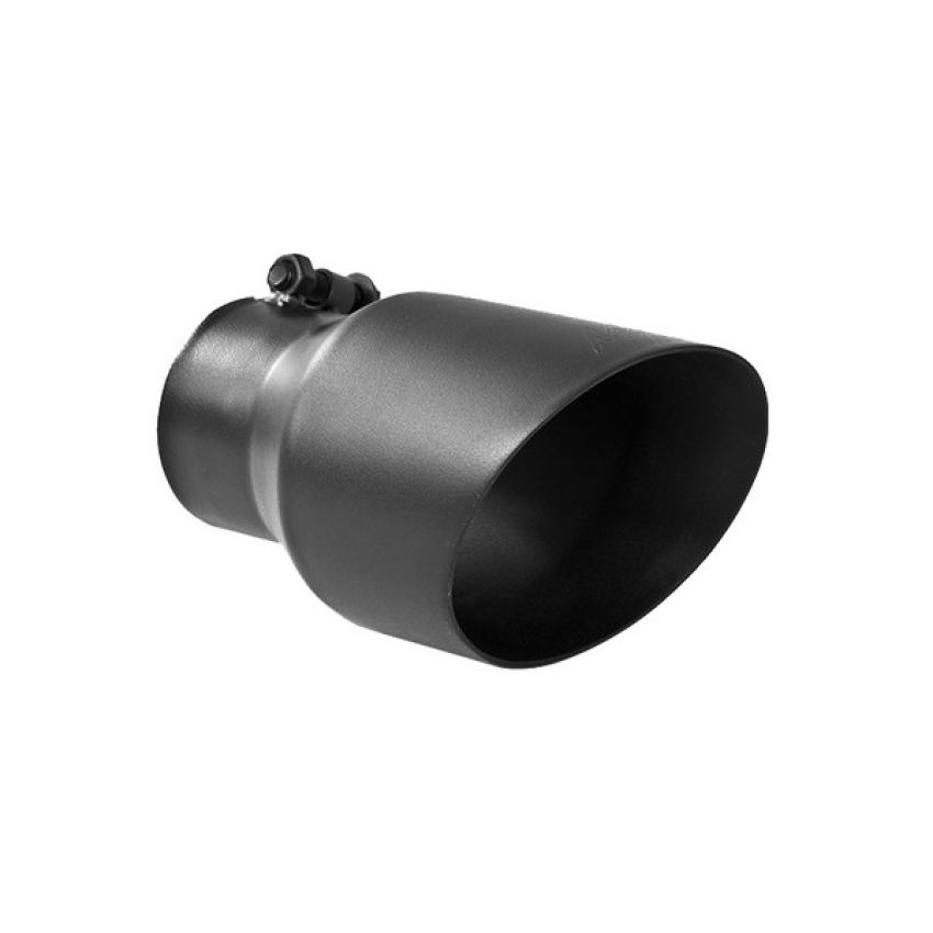 MBRP Exhaust T5151BLK Tip; 4.5in OD; 3in Inlet; 7.7in Length; Angled; BLK
