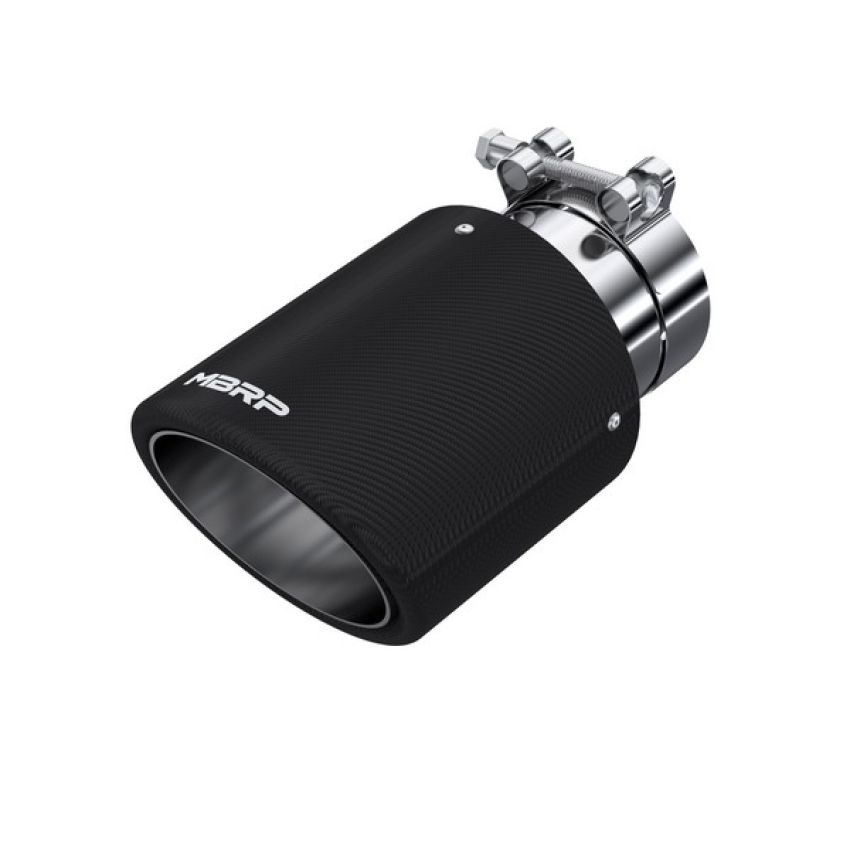MBRP Exhaust T5151CF Tip; 4.5in OD; 3in Inlet; 7.7in Length; Angled; CF