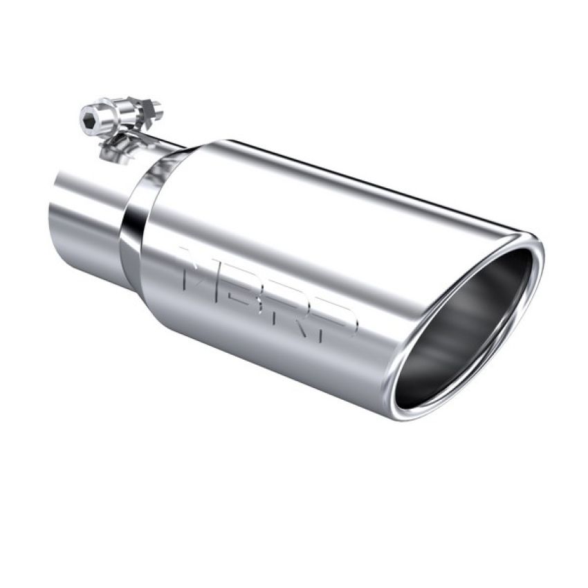 MBRP Exhaust T5155 Tip; 4in OD; 3in Inlet; 10in Length; Rolled End; T304
