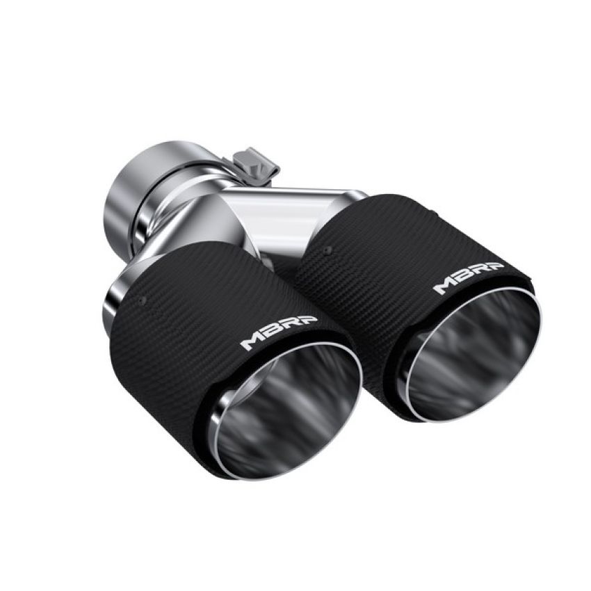 MBRP Exhaust T5183CF Tip; 4in. O.D Out; 3in. ID; Dual Wall; CF T304