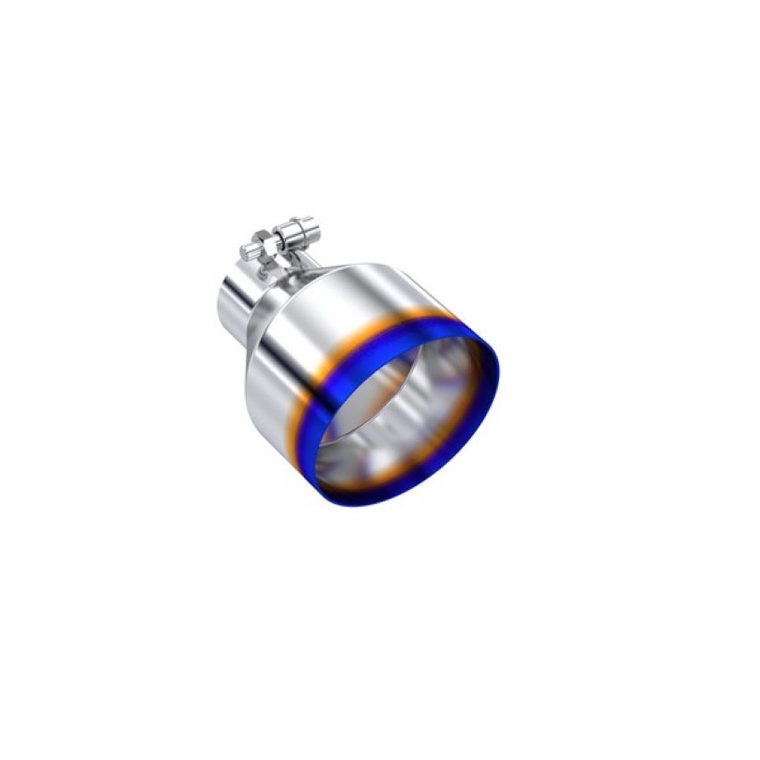 MBRP Exhaust T5190BE Tip; 5in. OD Out; 2.5in. ID; 6.5in Length; Single Wall; BE T304