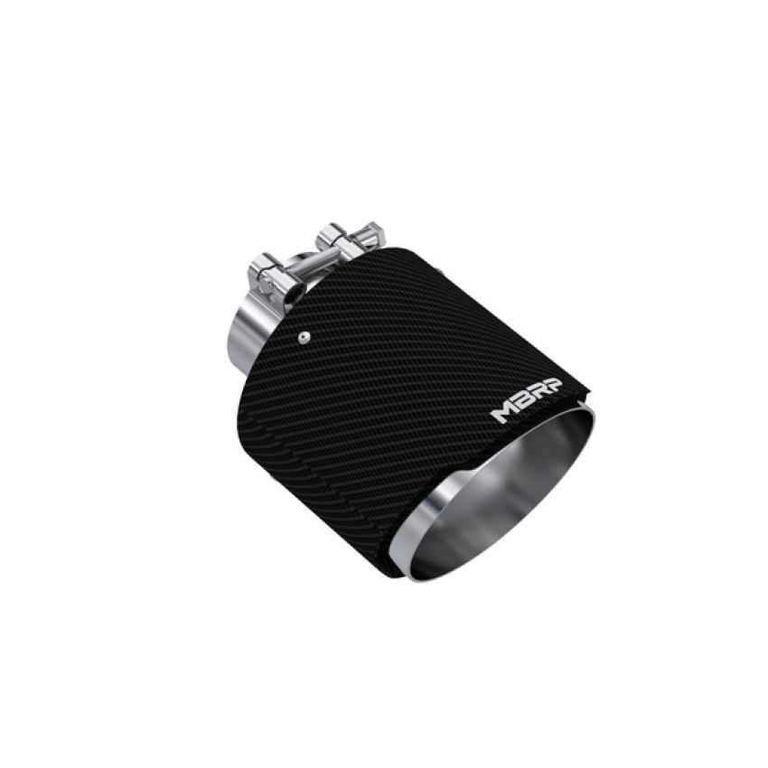 MBRP Exhaust T5190CF Tip; 5in. OD Out; 2.5in. ID; 6.5in Length; Dual Wall; CF T304