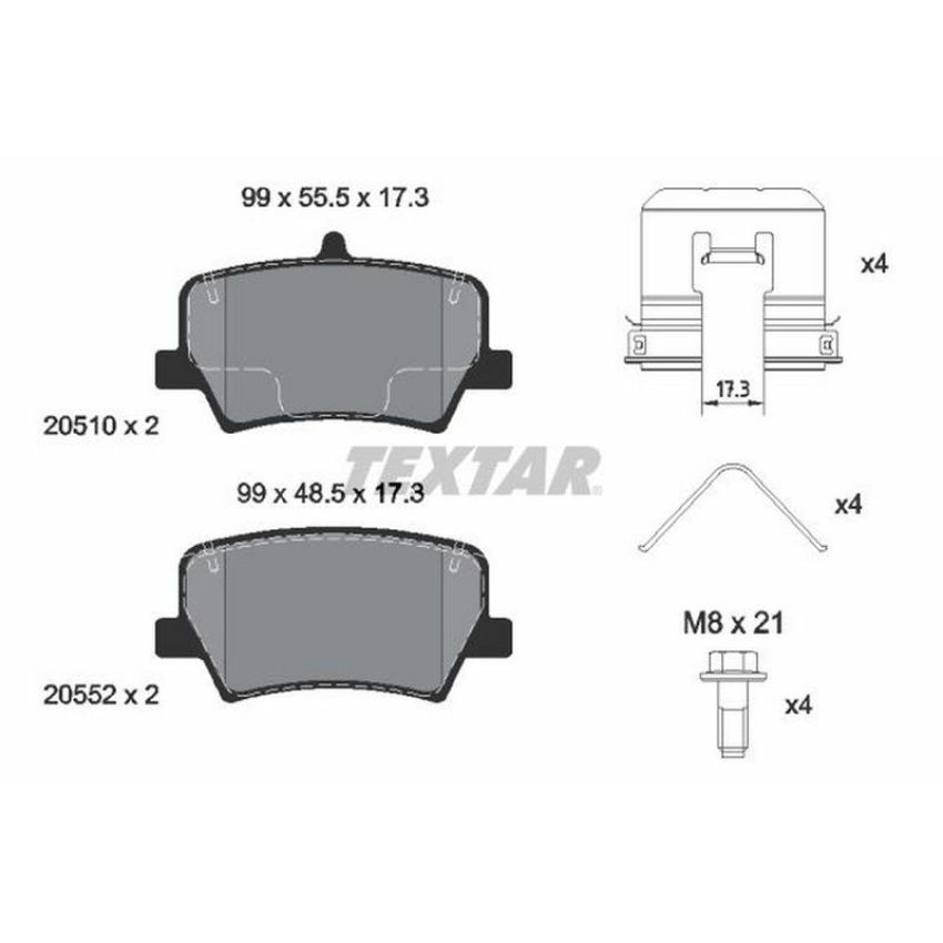 TEXTAR 2051001 Brake Pad Set