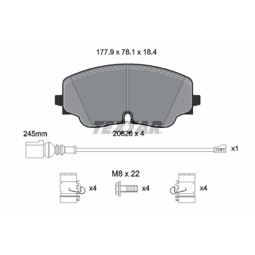 TEXTAR 2062601 Brake Pad Set