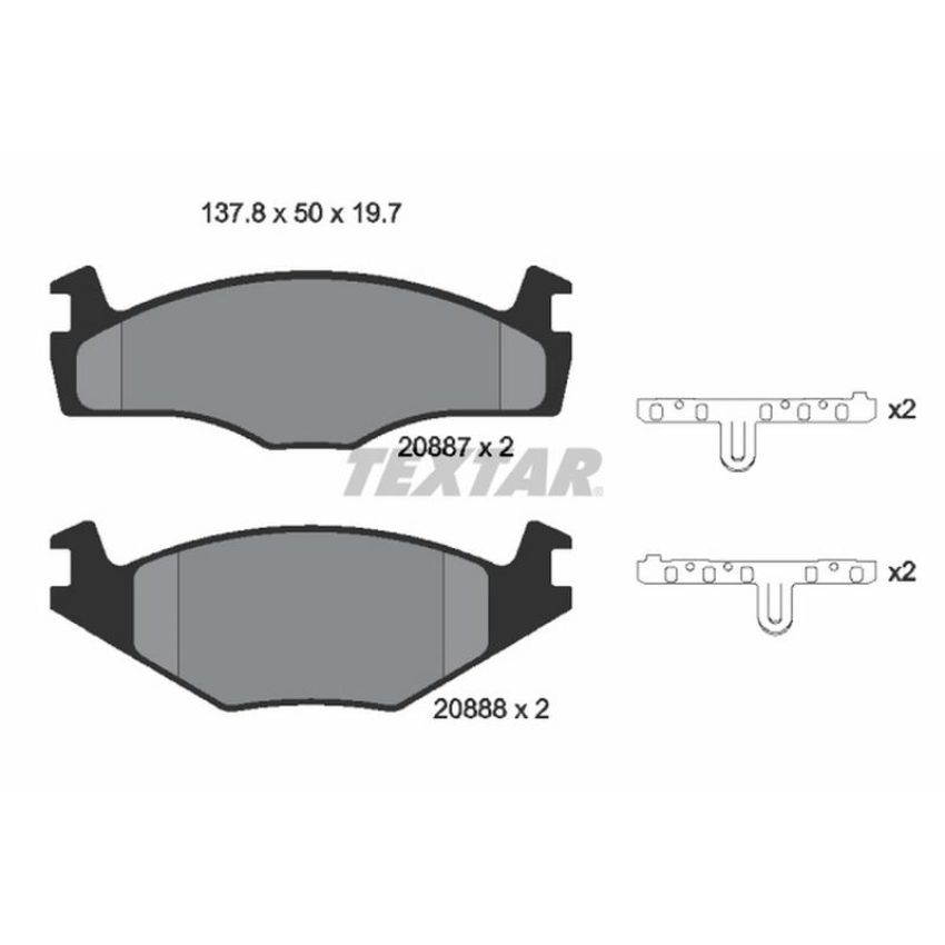 TEXTAR 2088710 Brake Pad Set