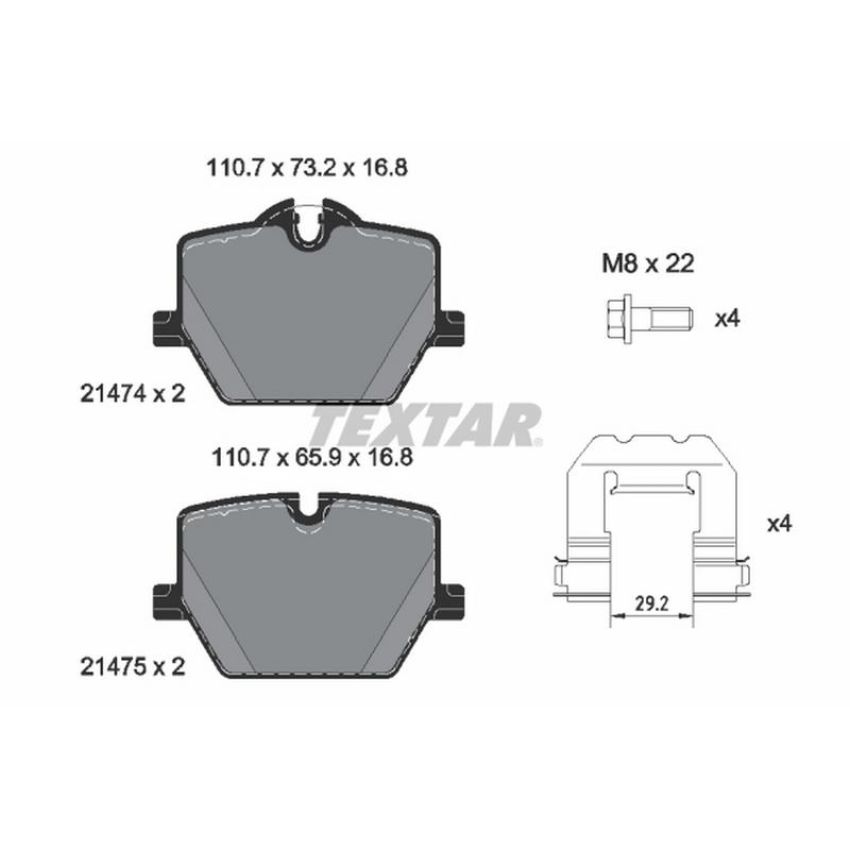 TEXTAR 2147401 Brake Pad Set