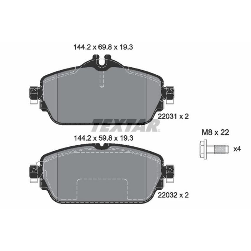 TEXTAR 2203102 Brake Pad Set