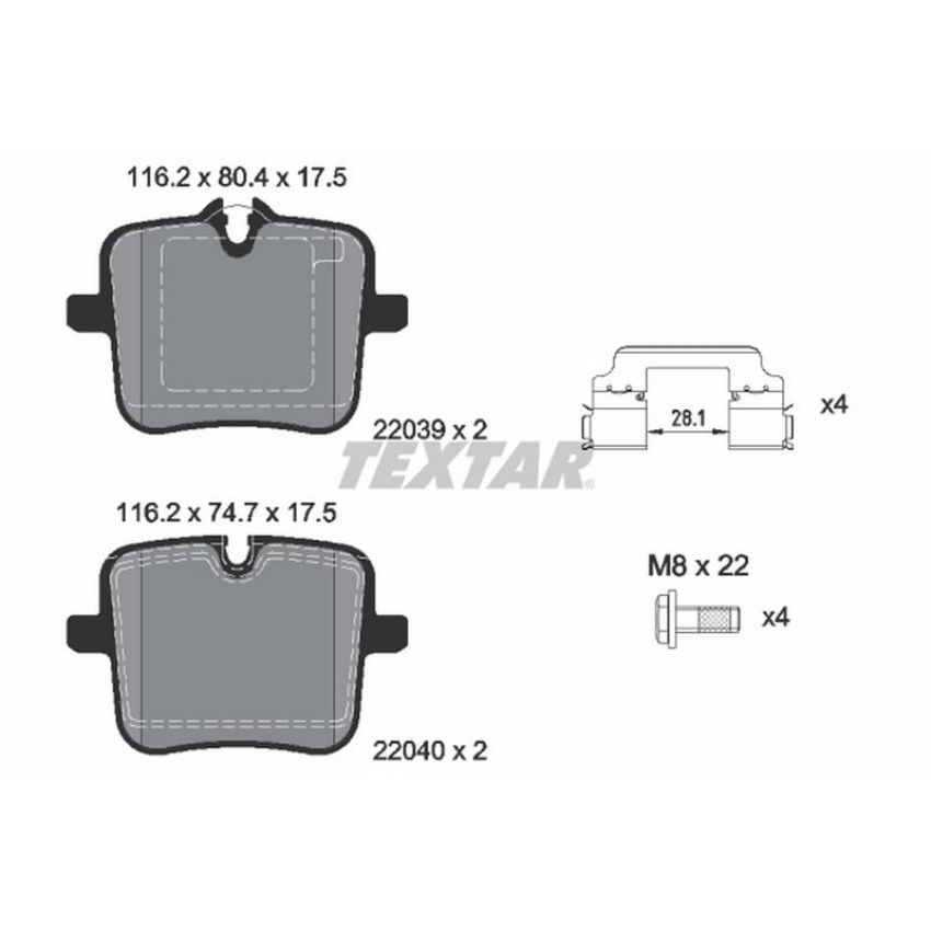 TEXTAR 2203901 Brake Pad Set