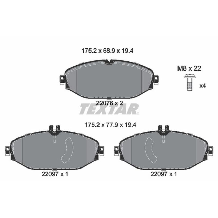 TEXTAR 2207601 Brake Pad Set