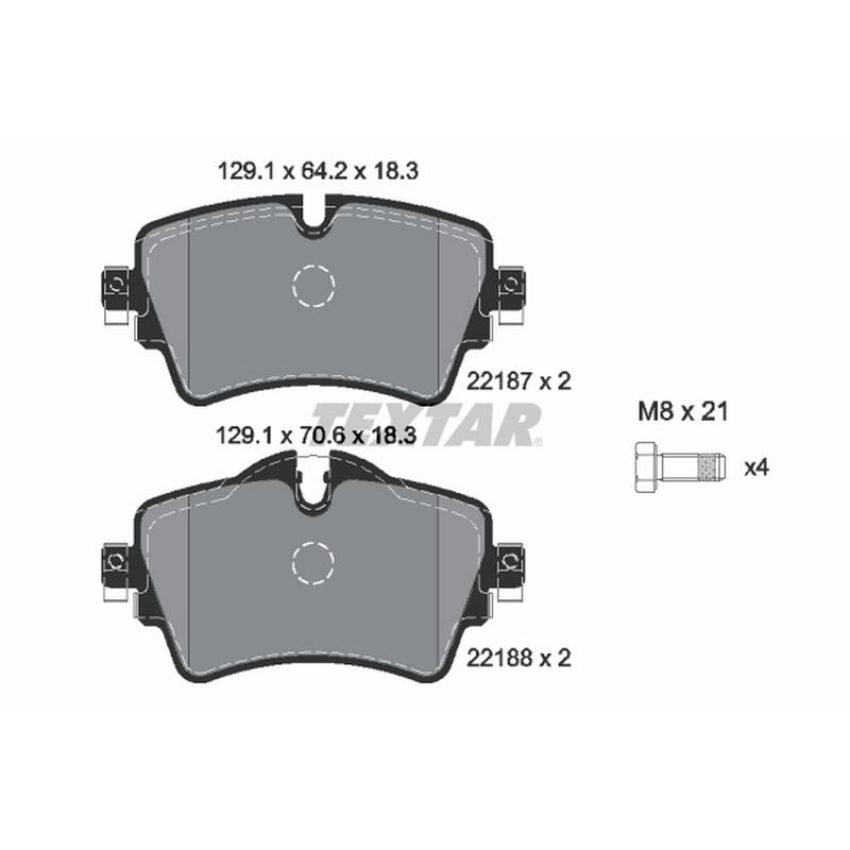 TEXTAR 2218701 Brake Pad Set
