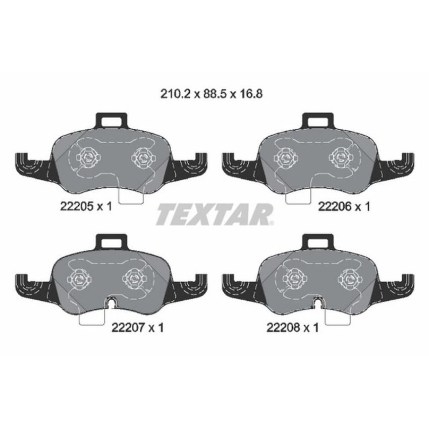 TEXTAR 2220501 Brake Pad Set