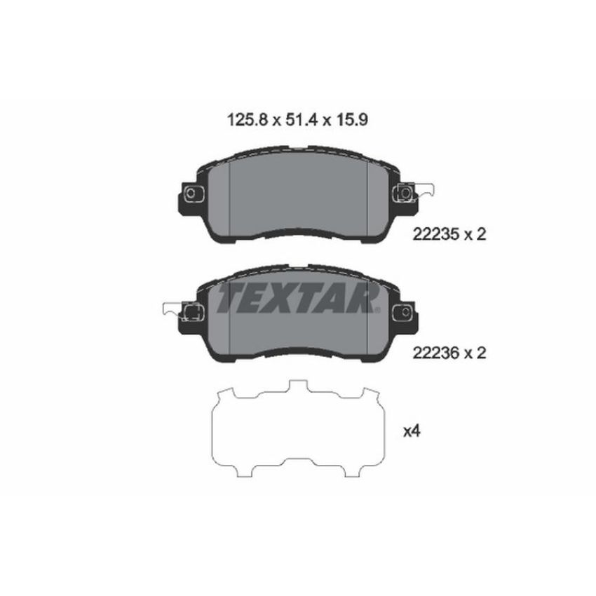 TEXTAR 2223501 Brake Pad Set