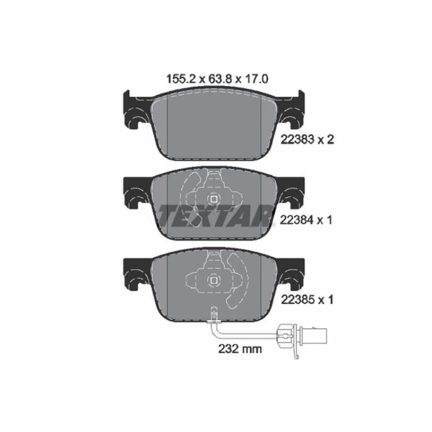 TEXTAR 2238301 Brake Pad Set