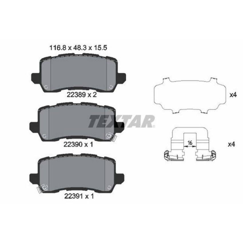 TEXTAR 2238901 Brake Pad Set