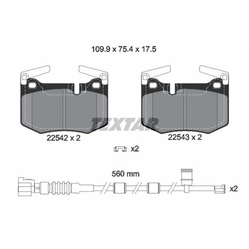 TEXTAR 2254201 Brake Pad Set