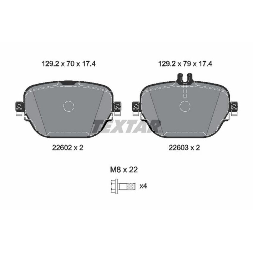 TEXTAR 2260203 Brake Pad Set
