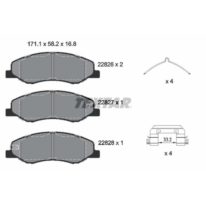 TEXTAR 2282601 Brake Pad Set